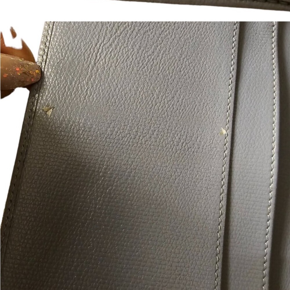 CHANEL Vintage CC Button Long Bifold Wallet Purse Leather Blue Made In Spain EUC - Picture 11 of 16